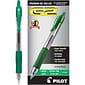 Pilot G2 Retractable Gel Pens, Extra Fine Point, Green Ink, Dozen (31005)