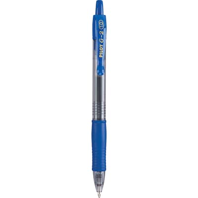 Pilot Retractable Gel-Ink Pens, Extra Fine Point, Blue, 12 pack
