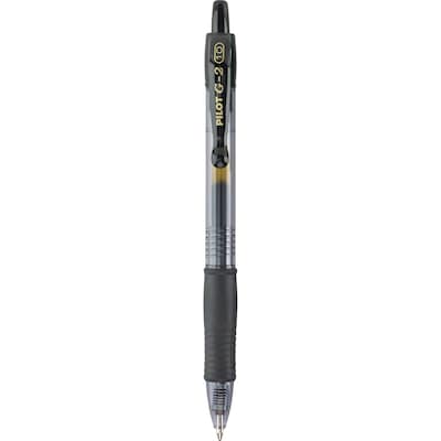 Pilot Retractable Gel-Ink Pens, Ultra Fine Point, Black, 12 Pack