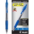 Pilot G2 Retractable Gel Pens, Bold Point, Blue Ink, Dozen (31257)