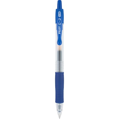 Pilot G2 Retractable Gel Pens, Ultra Fine Point, Blue Ink, Dozen (31278)
