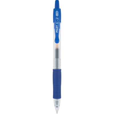 Pilot G2 Retractable Gel Pens, Ultra Fine Point, Blue Ink, Dozen (31278)