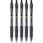 Pilot G2 Retractable Gel Pens, Bold Point, Black Ink, 5/Pack (31303)