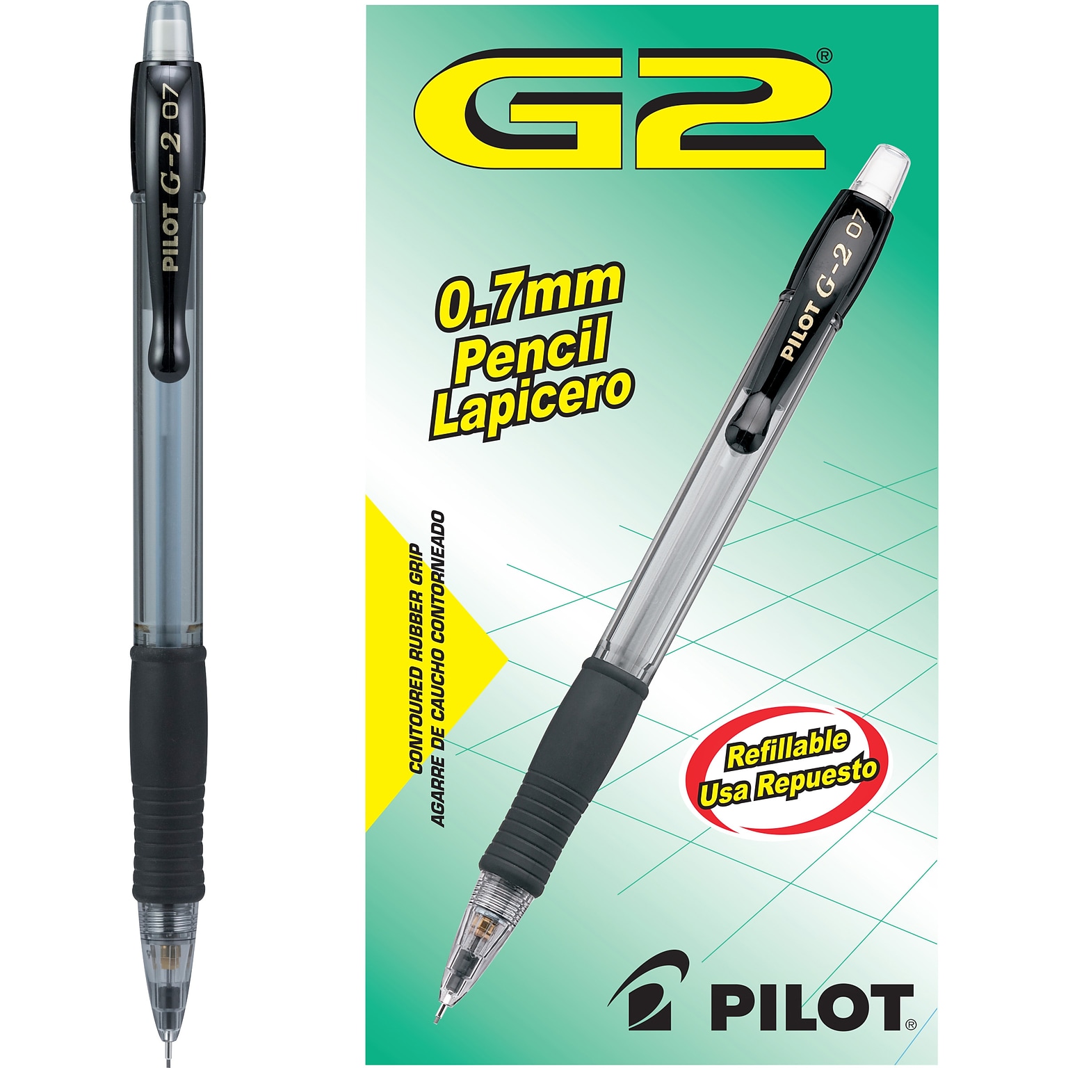 Pilot G2 Mechanical Pencil, 0.7mm, #2 Medium Lead, Dozen (51015)