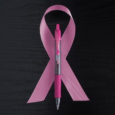 Pilot G2 BCA Retractable Gel Pens, Fine Point, Pink Ink, 2/Pack (31312)