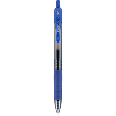Pilot G2 Retractable Gel Pens, Fine Point, 0.7mm, Blue Ink, 36/Pack (84066)