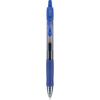 Pilot G2 Retractable Gel Pens, Fine Point, Blue Ink, 36/Pack (84066)