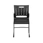 Flash Furniture Hercules Plastic Stacking Chair, Black, 5/Pack (5RUT2BK)