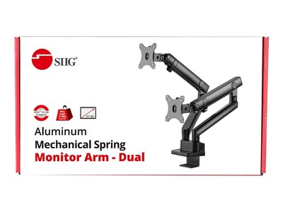 SIIG Adjustable Mounting Kit, Up to 32" Monitor, Black (CE-MT2U12-S1)
