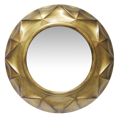 Infinity Instruments 20 Round Wall Mirror, Brushed Gold Finish  (15383AG)