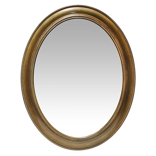 Infinity Instruments 30 Oval Wall Mirror, Brushed Gold Finish  (15384AG)
