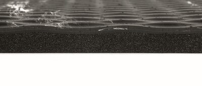M + A Matting Hog Heaven Marble Max Anti-Fatigue Commercial Floor Mat, 3' x 12', Midnight Swirl (44910312100)
