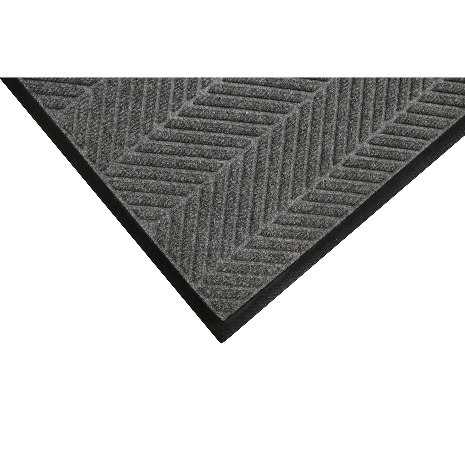 M+A Matting WaterHog Max Herringbone Classic Mat, Universal Cleated, 6 x 12.2, Grey Ash (224073612070)