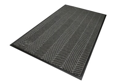 M+A Matting WaterHog Max Herringbone Classic Mat, Universal Cleated, 3' x 5', Grey Ash (22407335070)
