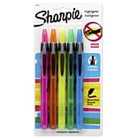 Sharpie Retractable Highlighter, Chisel Tip, Assorted Colors, 5/Pack (28175PP)
