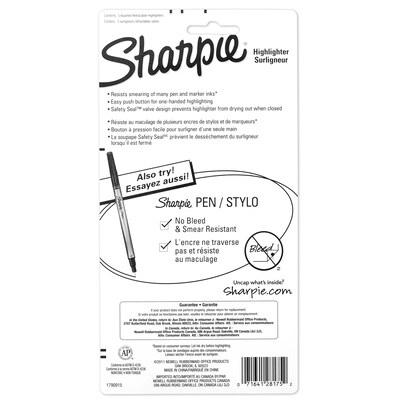 Sharpie Retractable Highlighter, Chisel Tip, Assorted, 5/Pack (28175PP)