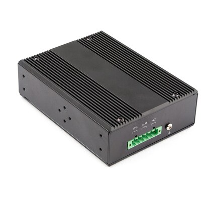 Industrial 6 Port Gigabit Ethernet Switch w/4 PoE RJ45 +2 SFP Slots 30W 802.3at PoE+ 12-48VDC 10/100/1000 Mbps -40C to 75C