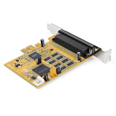8-Port PCI Express RS232 Serial Adapter Card - PCIe to Serial DB9 RS232 Controller Card - 16C1050 UART - 15kV ESD - Win/Linux