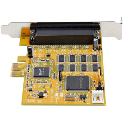 8-Port PCI Express RS232 Serial Adapter Card - PCIe to Serial DB9 RS232 Controller Card - 16C1050 UART - 15kV ESD - Win/Linux