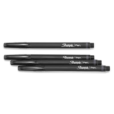  SHARPIE Pen, Medium Point, Black, 4-Count : Porous Point Pens  : Office Products