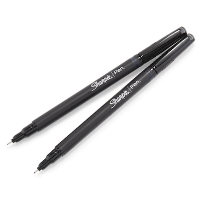 Sharpie® Brush Tip Pens, Fine Brush Tip, Black, Dozen