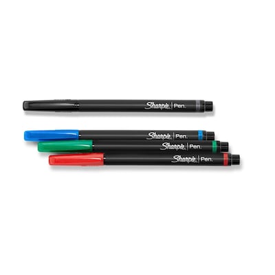 Sharpie Pen Felt Pens, Fine Point, 0.4 mm, Assorted Ink, 4 Pack (1924214/1742662)