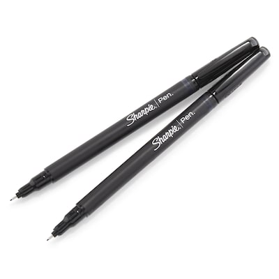 Sharpie Felt Pens, Fine Point, 0.4mm, Black Ink, Dozen (1742663)