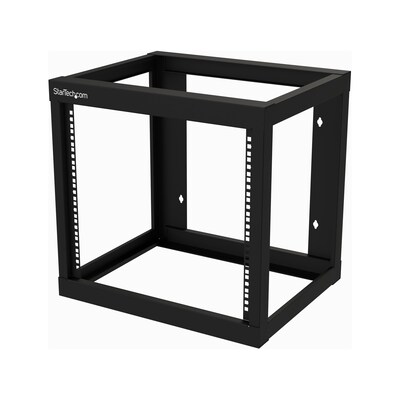 9U 19 Wall Mount Network Rack - 17 Deep Open Frame for Server Room AV/Data/Patch Panel/IT/Computer Equipment w/Cage Nuts