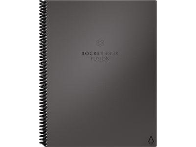 Rocketbook Fusion Reusable Notebook Planner Combo, 8.5" x 11", 7 Page Styles, 42 Pages, Gray (EVRF-L-RC-CIG-FR)