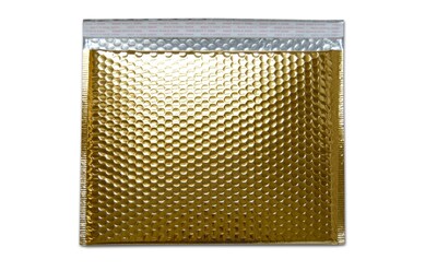 7 x 6.75 Metallic Bubble Mailer, Gold, 250/Carton (MBM7675GD)
