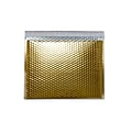 7 x 6.75 Metallic Bubble Mailer, Gold, 250/Carton (MBM7675GD)