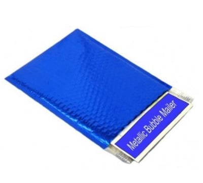 7 x 6.75 Metallic Bubble Mailer, Blue, 250/Carton (MBM7675L)