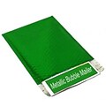 9 x 11.5 Metallic Bubble Mailer, Green, 100/Carton (MBM9115G)