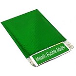 13 x 17.5 Metallic Bubble Mailer, Green, 100/Carton (MBM13175G)