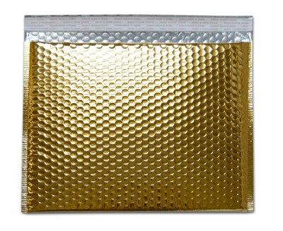 9 x 11.5 Metallic Bubble Mailer, Gold, 100/Carton (MBM9115GD)