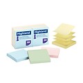 Highland™ Pop-up Notes, 3 x 3, Assorted Pastel Colors, 12 Pads/Pack, 18 Packs (6549-PUA)