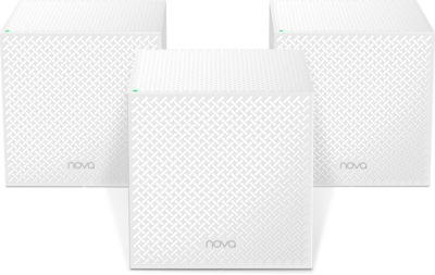 Tenda Nova AC Tri Band Mesh WiFi 5 System, White, 3/Pack (NOVA MW12 3PK)