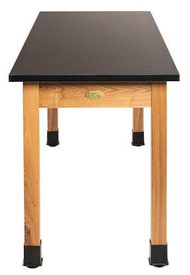 National Public Seating Wood Science Table, Chemical Resistant Series, 30" x 72", Black/Ashwood (SLT1-3072C)