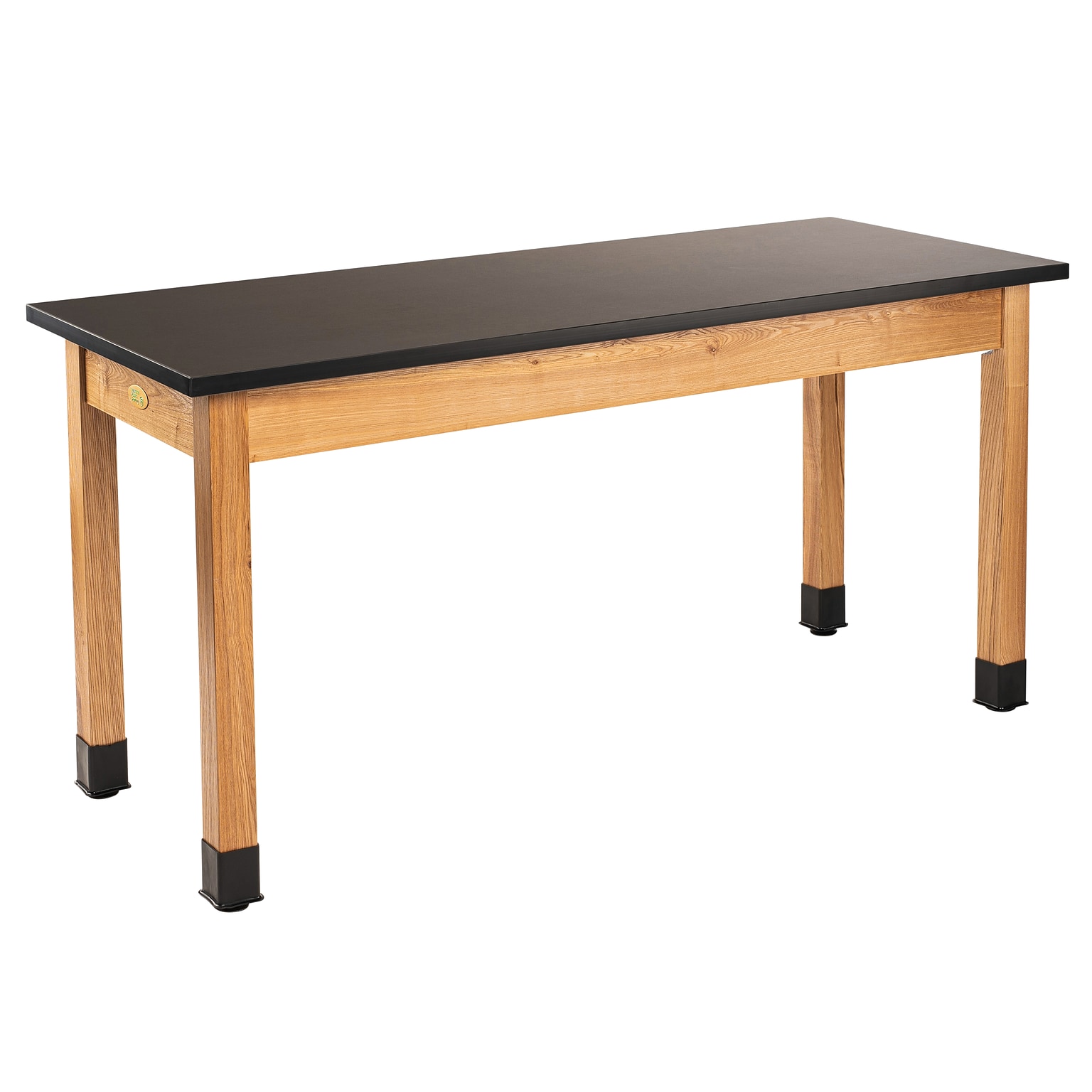 National Public Seating Wood Science Table, Chemical Resistant Series, 30 x 72, Black/Ashwood (SLT1-3072C)