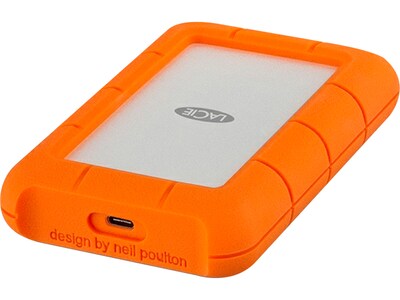 LaCie Rugged 5TB USB Type-C External Hard Drive, Orange (STFR5000800)