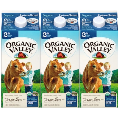 Organic Valley 2% Milk, 64 oz., 3/Pack (307-00347)