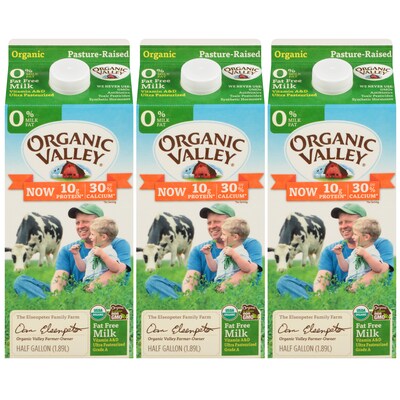 Organic Valley Skim Milk, 64 oz., 3/Pack (307-00350)
