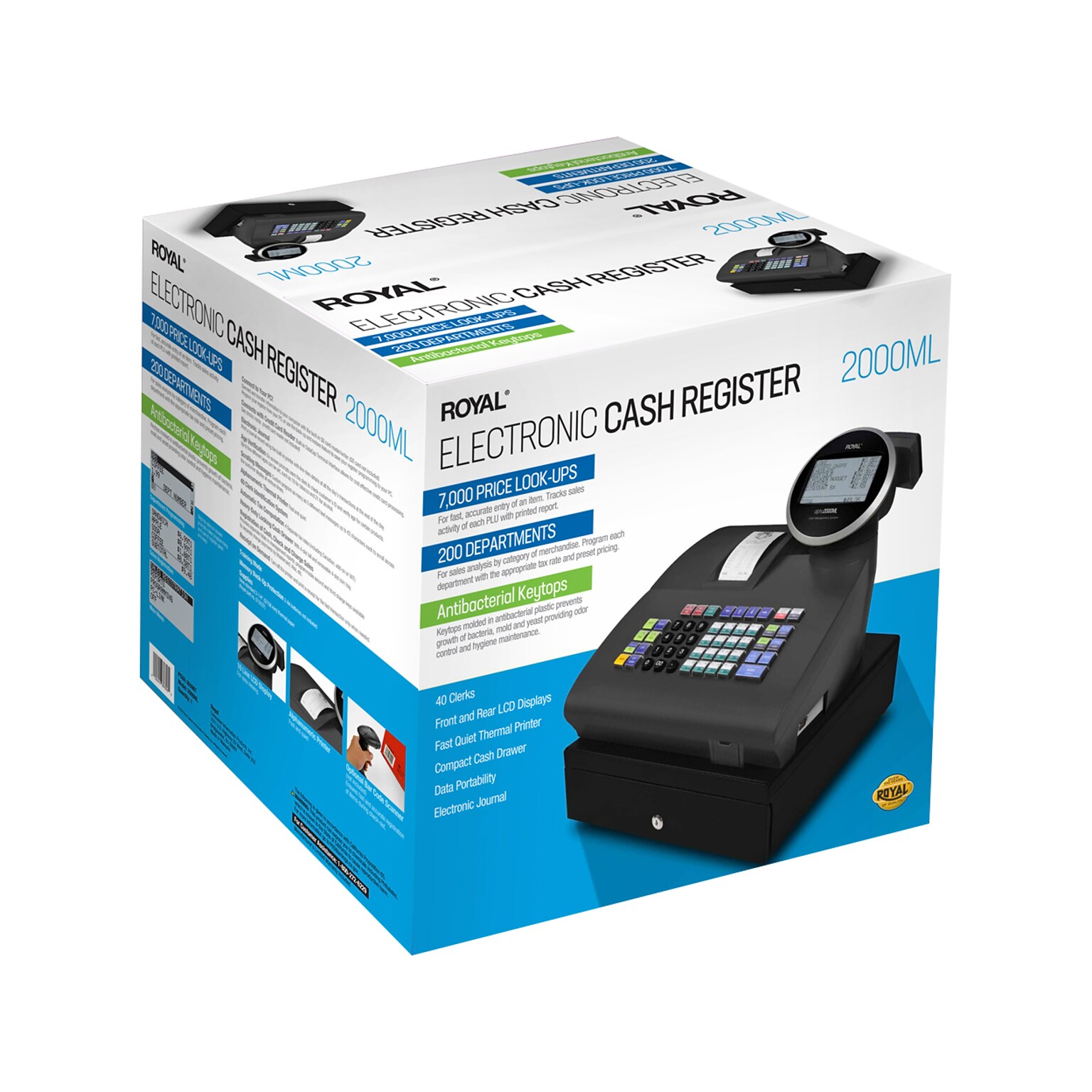 Royal Alpha2000ML Cash Register, Black