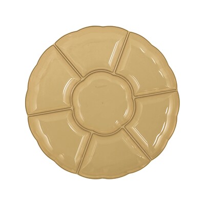 Amscan Party Chip-and-Dip Tray, Gold, 3/Pack (439002.19)