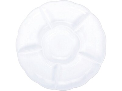 Amscan Party Chip & Dip Tray, Frosty White, 3/Pack (439002.08)