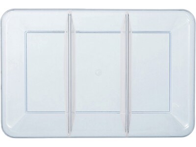 Amscan Party Compartment Tray, Clear, 4/Pack (436000.86)