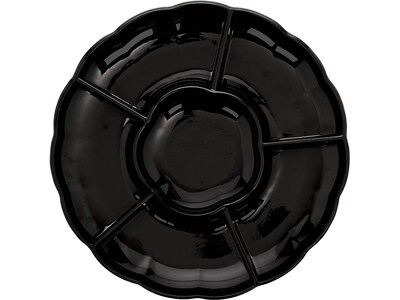 Amscan Party Chi-and-Dip Tray, Jet Black, 3/Pack (439002.10)