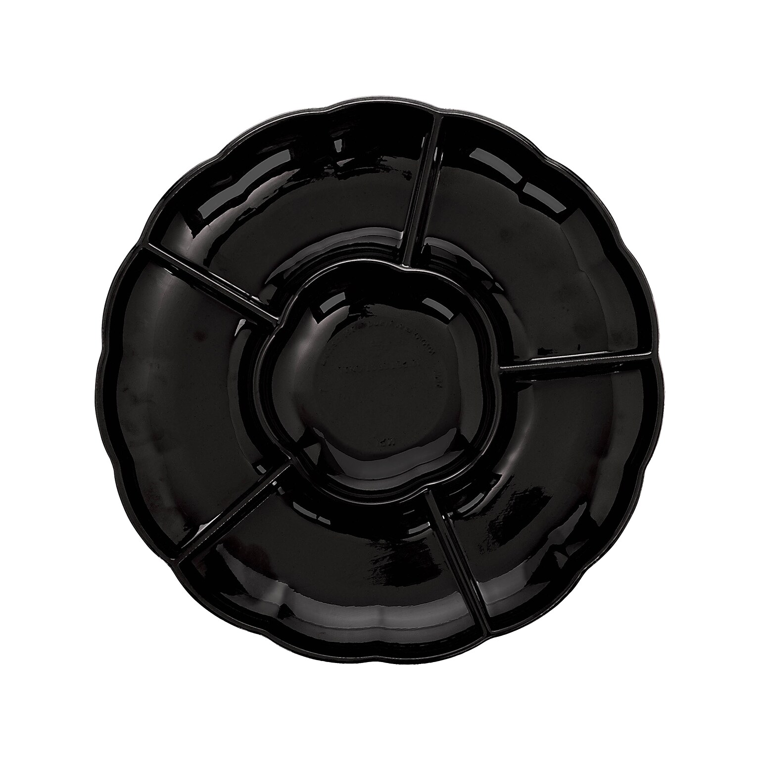 Amscan Party Chi-and-Dip Tray, Jet Black, 3/Pack (439002.10)