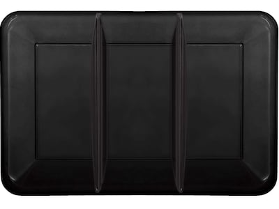 Amscan Party CompartmentTray, Jet Black, 4/Pack (436000.10)