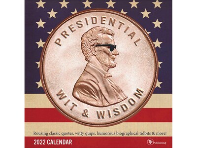 2023-2023 TF Publishing 12" x 12" Monthly Calendar, Presidential Wit